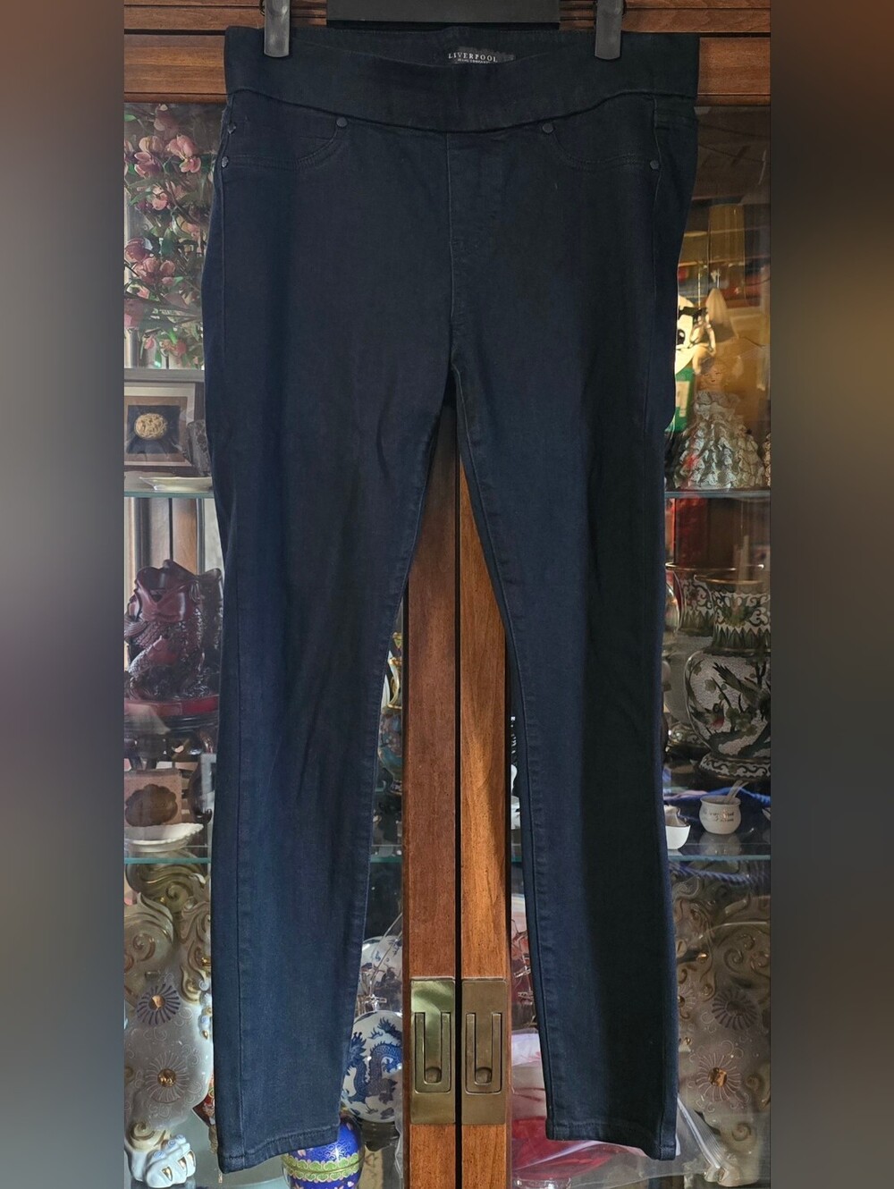 Liverpool The Denim Legging Dark Wash Pull On Jeggings - Size 6 / 28 Petite